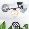 Chehalis Plafoniera, Lampada a sfera Ambrato, Chiaro, Grigio fumo, 3-Luci