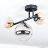 Chehalis Plafoniera, Lampada a sfera Ambrato, Chiaro, Grigio fumo, 3-Luci