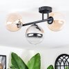 Chehalis Plafoniera, Lampada a sfera Ambrato, Chiaro, Grigio fumo, 3-Luci