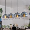 Koyoto Lampadario a sospensione, Lampada a sfera, Lampada a sospensione Blu, Chiaro, 4-Luci