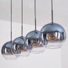 Koyoto Lampadario a sospensione, Lampada a sfera, Lampada a sospensione Blu, Chiaro, 4-Luci