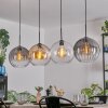 Koyoto Lampadario a sospensione, Lampada a sfera, Lampada a sospensione Ambrato, Chiaro, Grigio fumo, 4-Luci