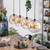 Koyoto Lampadario a sospensione, Lampada a sfera, Lampada a sospensione Ambrato, Chiaro, 4-Luci
