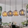 Koyoto Lampadario a sospensione, Lampada a sfera, Lampada a sospensione Ambrato, Grigio fumo, 4-Luci