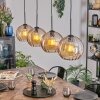 Koyoto Lampadario a sospensione, Lampada a sfera, Lampada a sospensione Ambrato, 4-Luci