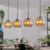 Koyoto Lampadario a sospensione, Lampada a sfera, Lampada a sospensione Ambrato, 4-Luci