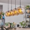 Koyoto Lampadario a sospensione, Lampada a sfera, Lampada a sospensione Ambrato, 4-Luci