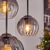 Koyoto Lampadario a sospensione, Lampada a sfera, Lampada a sospensione Chiaro, Grigio fumo, 4-Luci