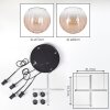 Koyoto Lampadario a sospensione, Lampada a sfera, Lampada a sospensione Ambrato, Chiaro, 4-Luci