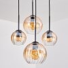 Koyoto Lampadario a sospensione, Lampada a sfera, Lampada a sospensione Ambrato, Chiaro, 4-Luci
