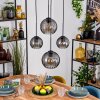Koyoto Lampadario a sospensione, Lampada a sfera, Lampada a sospensione 30 cm Grigio fumo, 4-Luci