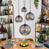 Koyoto Lampadario a sospensione, Lampada a sfera, Lampada a sospensione 30 cm Grigio fumo, 4-Luci