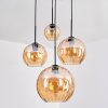 Koyoto Lampadario a sospensione, Lampada a sfera, Lampada a sospensione Ambrato, 4-Luci