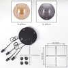 Koyoto Lampadario a sospensione, Lampada a sfera, Lampada a sospensione 35 cm Ambrato, Grigio fumo, 4-Luci
