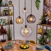 Koyoto Lampadario a sospensione, Lampada a sfera, Lampada a sospensione Ambrato, Chiaro, Grigio fumo, 4-Luci