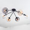 Koyoto Plafoniera, Lampada a sfera 77.5 cm Ambrato, Chiaro, Grigio fumo, 6-Luci