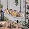 Koyoto Lampadario a sospensione, Lampada a sfera, Lampada a sospensione Ambrato, Chiaro, Grigio fumo, 4-Luci