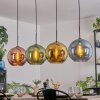 Koyoto Lampadario a sospensione, Lampada a sfera, Lampada a sospensione Blu, Oro, Verde, Ramato, 4-Luci