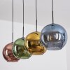 Koyoto Lampadario a sospensione, Lampada a sfera, Lampada a sospensione Blu, Oro, Verde, Ramato, 4-Luci