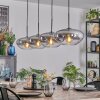 Mertola Lampadario a sospensione, Lampada a sospensione Chiaro, Grigio fumo, 4-Luci