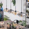 Mertola Lampadario a sospensione, Lampada a sospensione Ambrato, Chiaro, Grigio fumo, 4-Luci