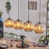 Koyoto Lampadario a sospensione, Lampada a sfera, Lampada a sospensione Ambrato, 4-Luci