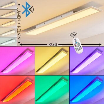 Voisines Plafoniera LED Bianco, 1-Luce, Telecomando, Cambia colore