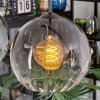 Koyoto Lampadario a sospensione, Lampada a sfera, Lampada a sospensione Chiaro, Grigio fumo, 4-Luci