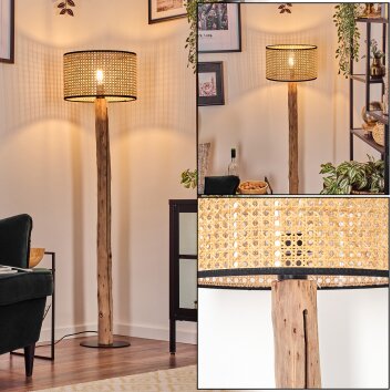 Ramila Lampada da terra Écru, Nero, 1-Luce