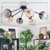 Koyoto Plafoniera, Lampada a sfera 77.5 cm Ambrato, Chiaro, Grigio fumo, 6-Luci