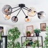 Koyoto Plafoniera, Lampada a sfera 77.5 cm Ambrato, Chiaro, Grigio fumo, 6-Luci