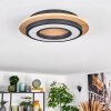 Falmir Plafoniera LED Aspetto del legno, Nero, 1-Luce