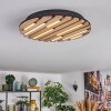 Vorlix Plafoniera LED Aspetto del legno, Nero, 1-Luce