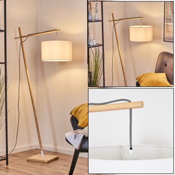 Bassagoda Lampada da terra Écru, Bianco, 1-Luce