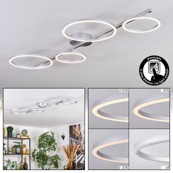 Firon Plafoniera LED Argento, 1-Luce