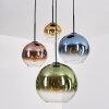 Koyoto Lampadario a sospensione, Lampada a sfera, Lampada a sospensione 35 cm Blu, Oro, Verde, Chiaro, Ramato, 4-Luci