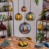 Koyoto Lampadario a sospensione, Lampada a sfera, Lampada a sospensione 35 cm Blu, Oro, Verde, Ramato, 4-Luci
