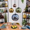 Koyoto Lampadario a sospensione, Lampada a sfera, Lampada a sospensione 35 cm Blu, Oro, Verde, Ramato, 4-Luci