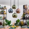 Koyoto Lampadario a sospensione, Lampada a sfera, Lampada a sospensione Blu, Verde, Ramato, 4-Luci