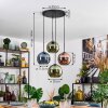 Koyoto Lampadario a sospensione, Lampada a sfera, Lampada a sospensione Blu, Verde, Ramato, 4-Luci