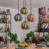Koyoto Lampadario a sospensione, Lampada a sfera, Lampada a sospensione Blu, Verde, Ramato, 4-Luci