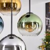 Koyoto Lampadario a sospensione, Lampada a sfera, Lampada a sospensione Blu, Cromo, Oro, Verde, Chiaro, Grigio fumo, 4-Luci