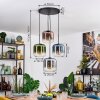 Lauden Lampadario a sospensione, Lampada a sfera, Lampada a sospensione Blu, Verde, Chiaro, Ramato, Grigio fumo, 4-Luci