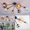 Koyoto Plafoniera, Lampada a sfera 77.5 cm Ambrato, Chiaro, Grigio fumo, 6-Luci