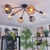 Koyoto Plafoniera, Lampada a sfera 77.5 cm Ambrato, Chiaro, Grigio fumo, 6-Luci