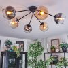 Koyoto Plafoniera, Lampada a sfera 77.5 cm Ambrato, Chiaro, Grigio fumo, 6-Luci