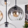 Koyoto Lampadario a sospensione, Lampada a sfera, Lampada a sospensione Ambrato, Chiaro, Grigio fumo, 4-Luci