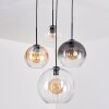 Koyoto Lampadario a sospensione, Lampada a sfera, Lampada a sospensione Ambrato, Chiaro, Grigio fumo, 4-Luci