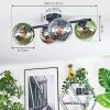 Gastor Plafoniera, Lampada a sfera Blu, Cromo, Verde, Chiaro, Grigio fumo, 4-Luci