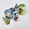 Gastor Plafoniera, Lampada a sfera Blu, Cromo, Verde, Chiaro, Grigio fumo, 4-Luci